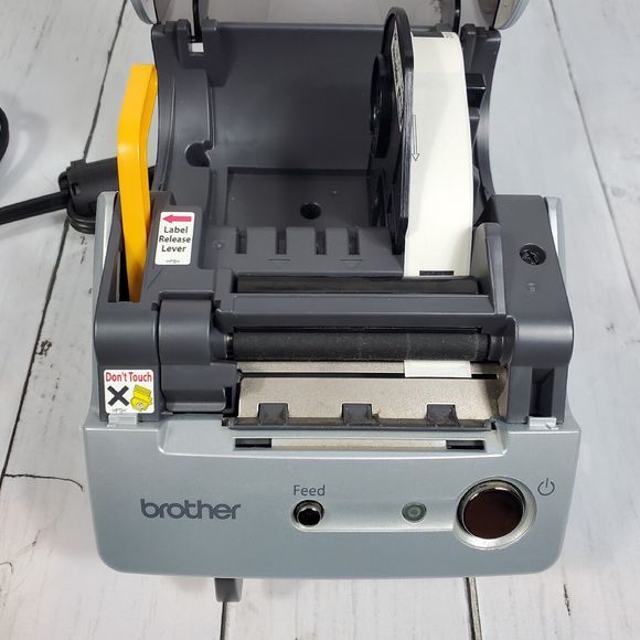 Brother P-touch QL-500 Label Thermal Printer Power Cord USB Cable Works Tested - Picture 4 of 12